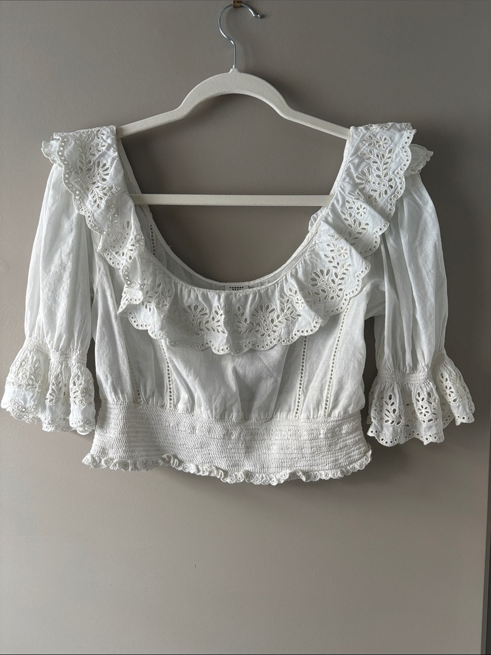 Aritzia Sunday Best Peasant Blouse